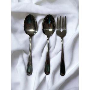 Oneida SS 3 piece serving set - 1 serving fork, 2 serving spoons (3 pieces)